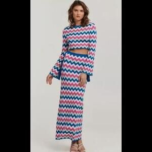 GB11  Antrhopologie/Charlie Holiday Candice Maxi Skirt and top set  Sizes XS/2